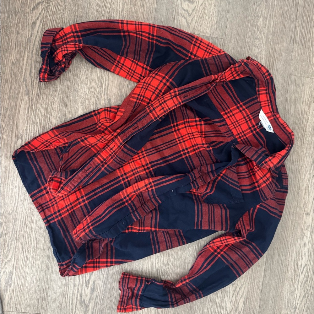 Old Navy Red and navy Checkered Shirt